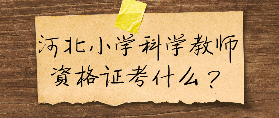 河北小学科学教师资格证考什么?