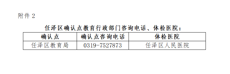 2022上半年邢台市任泽区教师资格认定公告！1