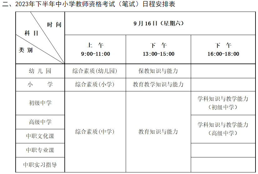 河北省中小学教师资格考试