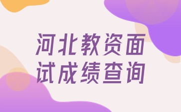 河北教师资格面试成绩查询